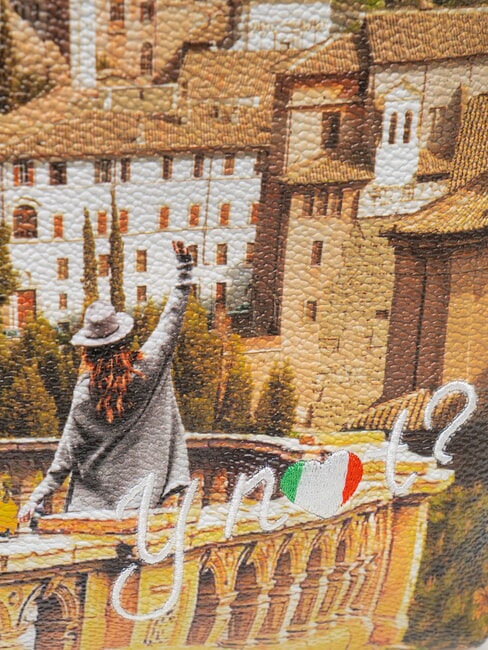 YESBAG Mochila redonda con dos compartimentos. paisaje de Roma - Bolsos Mujer