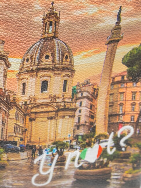 YESBAG Mochila redonda con dos compartimentos. Roma lloviendo - Bolsos Mujer