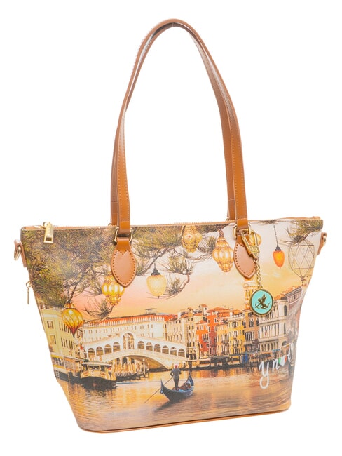 YESBAG Bolso de compras mediano de hombro Venecia navide&ntilde;a - Bolsos Mujer