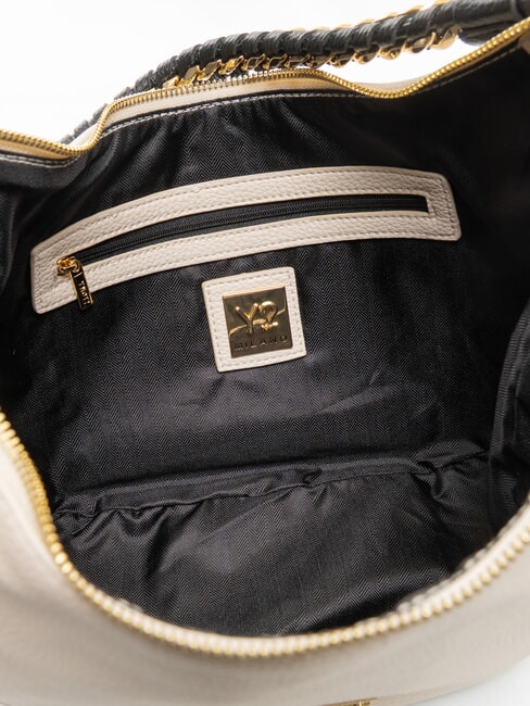 RACHEL Bolso grande en forma de media luna con bandolera crema - Bolsos Mujer