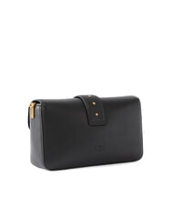 PINKO LOVE ONE Bolso de hombro de piel negro-oro antiguo - Bolsos Mujer - 2