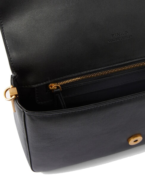 LOVE ONE Bolso de hombro de piel negro-oro antiguo - Bolsos Mujer