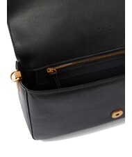 PINKO LOVE ONE Bolso de hombro de piel negro-oro antiguo - Bolsos Mujer - 5