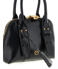 PINKO BOWLING Bolso peque&ntilde;o de cuero con forma de c&uacute;pula negro-oro antiguo - Bolsos Mujer - 3
