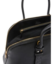 PINKO BOWLING Bolso de piel con forma de c&uacute;pula y bandolera Limusina negra - oro mate - Bolsos Mujer - 4