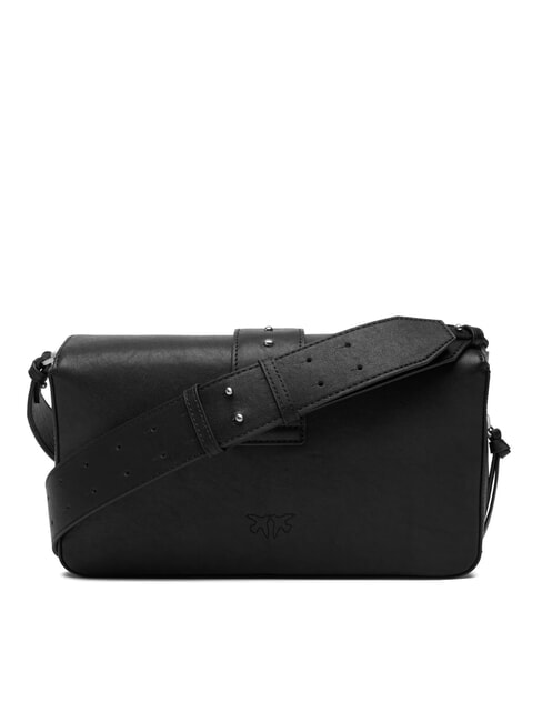 LOVE ONE Bolso de hombro de piel Limusina negra - plata mate - Bolsos Mujer