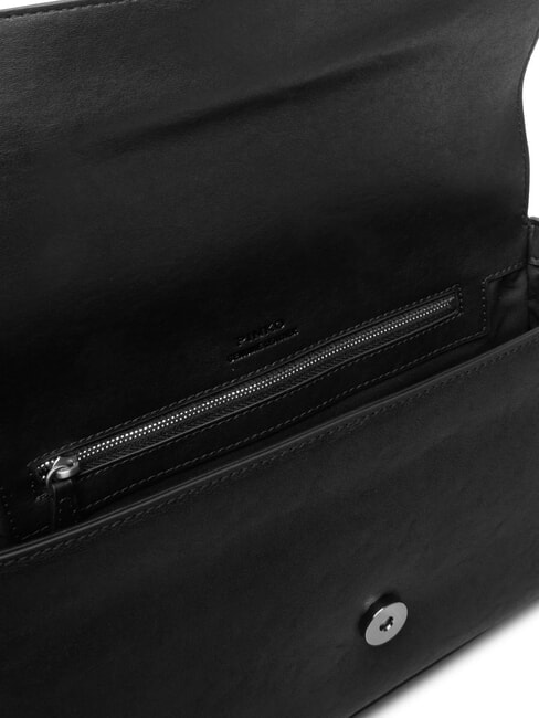 LOVE ONE Bolso de hombro de piel Limusina negra - plata mate - Bolsos Mujer