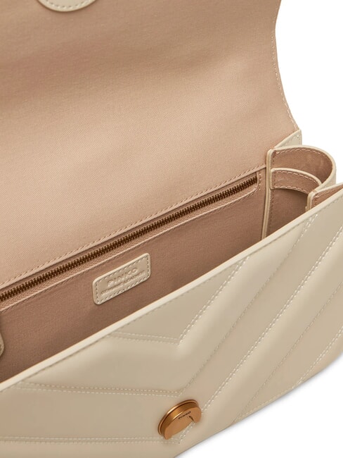 LOVE ONE CLASSIC Bolso bandolera de piel blanco seda-oro antiguo - Bolsos Mujer