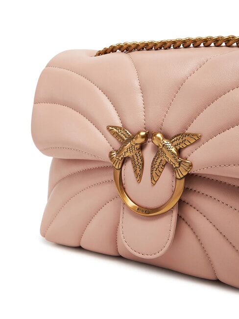 LOVE PUFF CLASSIC Bolso bandolera en piel de napa oro antiguo en polvo - Bolsos Mujer