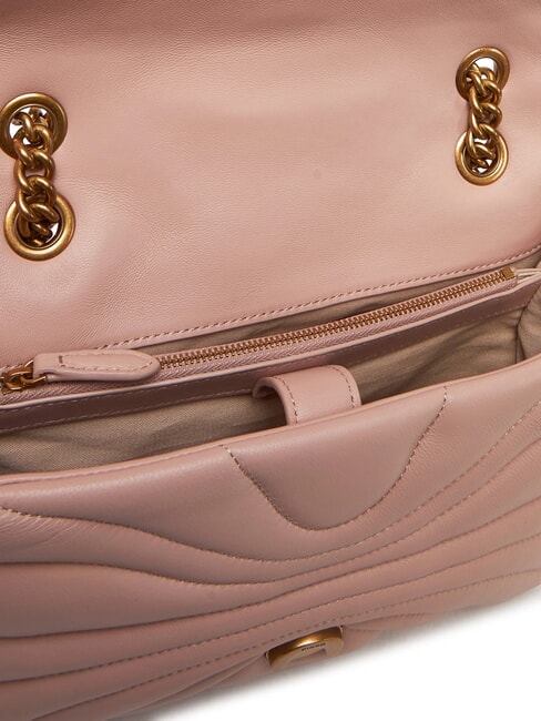 LOVE PUFF CLASSIC Bolso bandolera en piel de napa oro antiguo en polvo - Bolsos Mujer