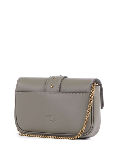 LOVE ONE POCKET Bolso bandolera de piel nogal-oro antiguo - Bolsos Mujer