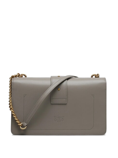 CLASSIC LOVE BAG Una simple bolsa nogal-oro antiguo - Bolsos Mujer