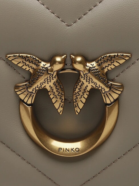 LOVE CLICK Bolso mini de piel acolchado nogal-oro antiguo - Bolsos Mujer