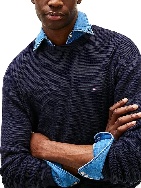 TH Su&eacute;ter de algod&oacute;n con cuello redondo cielo del desierto - Su&eacute;teres de los hombres