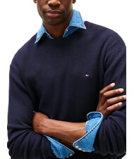 TOMMY HILFIGER TH Su&eacute;ter de algod&oacute;n con cuello redondo cielo del desierto - Su&eacute;teres de los hombres - 2