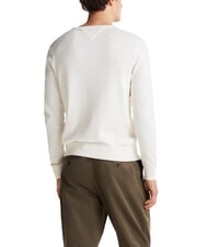 TOMMY HILFIGER TH Su&eacute;ter de cuello redondo con micrologotipo p&eacute;talo de marfil - Su&eacute;teres de los hombres - 2