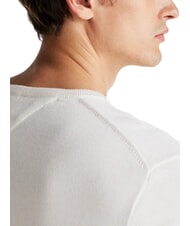 TOMMY HILFIGER TH Su&eacute;ter de cuello redondo con micrologotipo p&eacute;talo de marfil - Su&eacute;teres de los hombres - 3