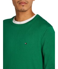 TOMMY HILFIGER TH Su&eacute;ter de cuello redondo con micrologotipo nuevo verde - Su&eacute;teres de los hombres - 3