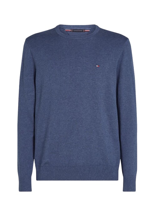 TH Su&eacute;ter de cuello redondo con micrologotipo Brezo del mar Egeo - Su&eacute;teres de los hombres