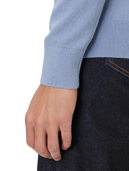 TH Su&eacute;ter de cuello redondo con micrologotipo vaso azul brezo - Su&eacute;teres de los hombres