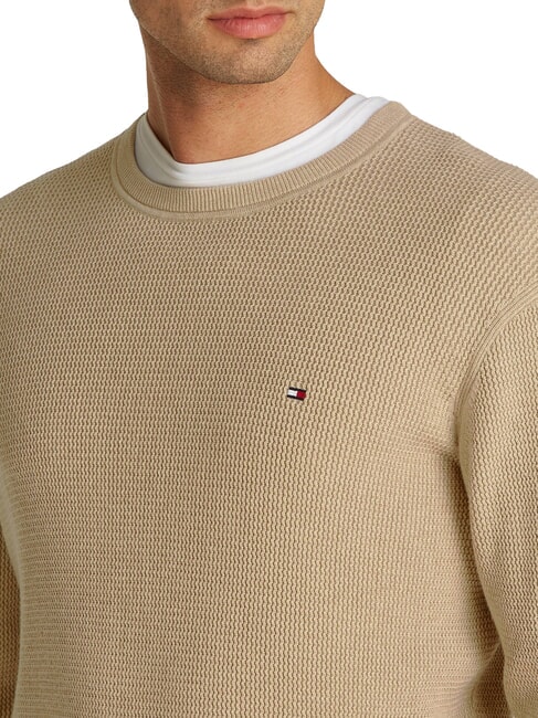 TH Su&eacute;ter de algod&oacute;n con cuello redondo azul claro - Su&eacute;teres de los hombres