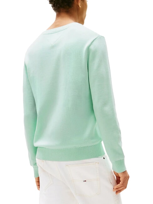 TH JEANS Su&eacute;ter de cuello redondo de algod&oacute;n menta de primavera - Su&eacute;teres de los hombres