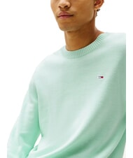 TOMMY HILFIGER TH JEANS Su&eacute;ter de cuello redondo de algod&oacute;n menta de primavera - Su&eacute;teres de los hombres - 3