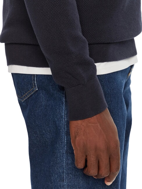 TH Su&eacute;ter de cuello redondo con dise&ntilde;o de panal cielo del desierto - Su&eacute;teres de los hombres