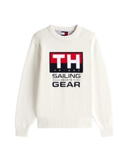 TOMMY HILFIGER TH SAILING Su&eacute;ter de cuello redondo marfil - Su&eacute;teres de los hombres - 3