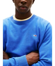 TOMMY HILFIGER TH JEANS Su&eacute;ter de cuello redondo de algod&oacute;n clima azul - Su&eacute;teres de los hombres - 3