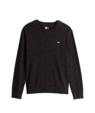 TOMMY HILFIGER TH JEANS Su&eacute;ter de cuello redondo de algod&oacute;n negro - Su&eacute;teres de los hombres - 4