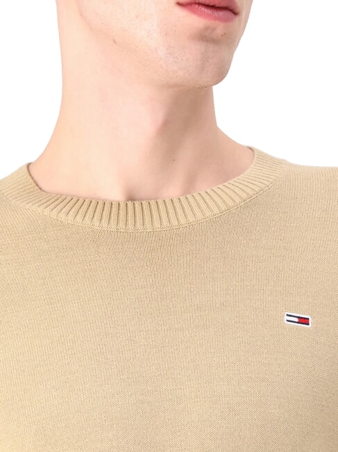TH JEANS Su&eacute;ter de cuello redondo de algod&oacute;n bronceado reliquia - Su&eacute;teres de los hombres