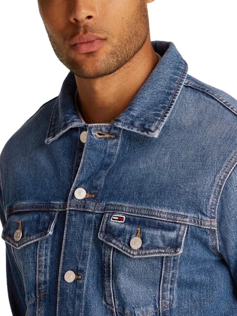 TH JEANS Chaqueta vaquera de algod&oacute;n mezclilla oscura - Chaquetas de hombre