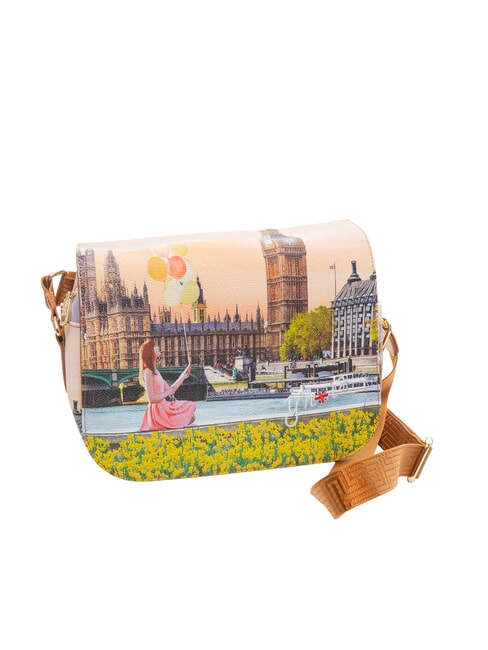 YESBAG Bolso de hombro con solapa flor amarilla - Bolsos Mujer