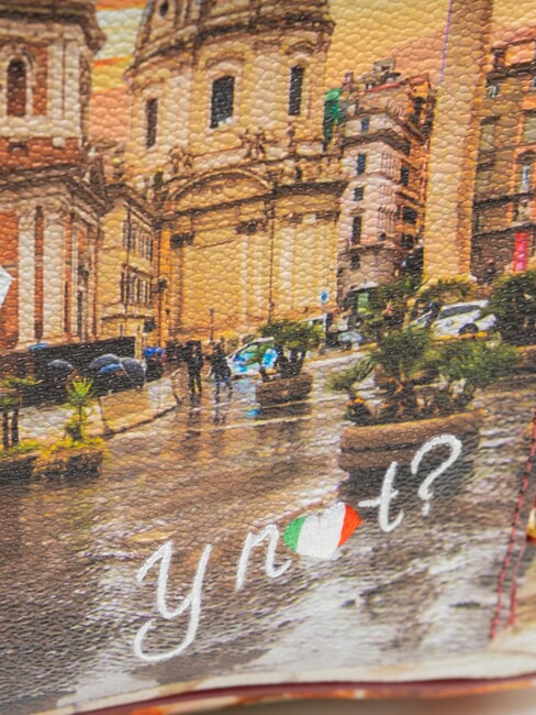 YESBAG Mochila con bolsillo Roma lloviendo - Bolsos Mujer