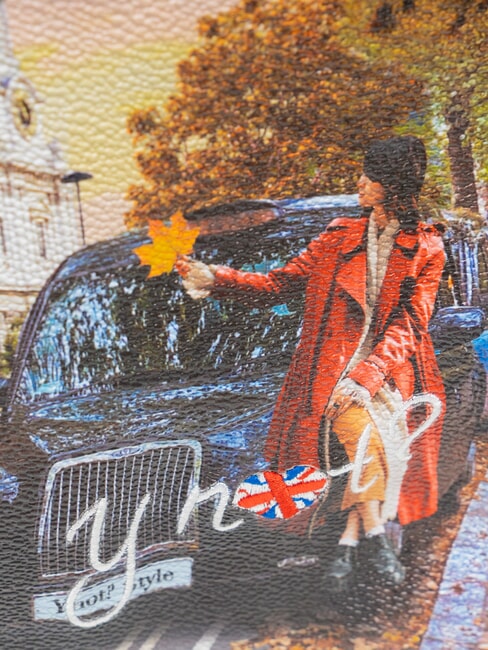 YESBAG Mochila redonda con dos compartimentos. Turista de Londres - Bolsos Mujer