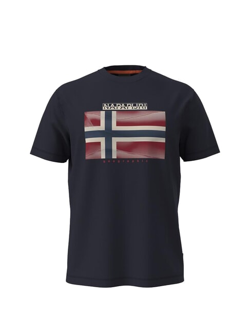 S-LARI Camiseta de algod&oacute;n blu marine - camiseta