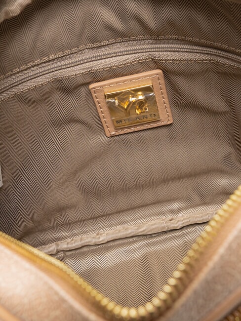 LUX Bolso de mano plano con bandolera caramelo - Bolsos Mujer