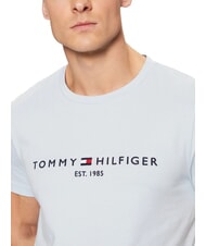 TOMMY HILFIGER TH Camiseta de manga corta con estampado de logotipo azul ventoso - camiseta - 3