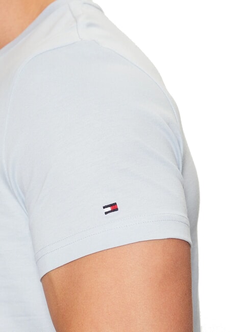 TH Camiseta de manga corta con estampado de logotipo azul ventoso - camiseta