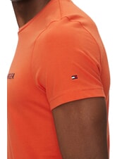 TOMMY HILFIGER TH Camiseta de manga corta con estampado de logotipo naranja brillante - camiseta - 4