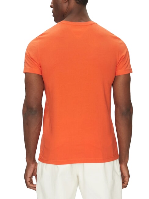 TH Camiseta de manga corta con estampado de logotipo naranja brillante - camiseta