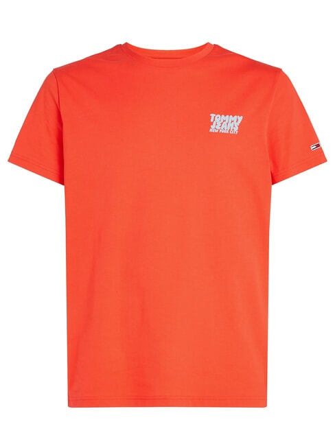 TH JEANS Camiseta de manga corta bermell&oacute;n brillante - camiseta