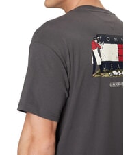 TOMMY HILFIGER TH JEANS Camiseta de manga corta de corte relajado lavado negro - camiseta - 4