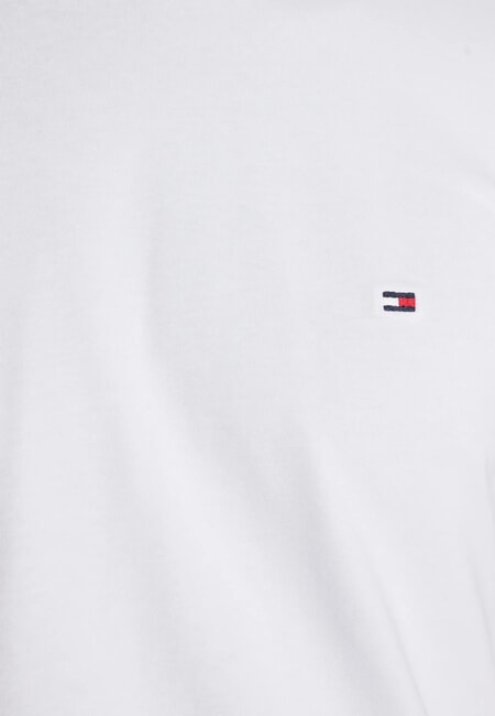 TH Camiseta de algod&oacute;n el&aacute;stico de manga larga blanco - camiseta