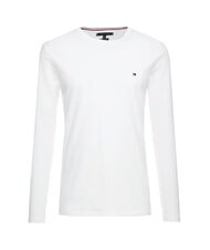 TOMMY HILFIGER TH Camiseta de algod&oacute;n el&aacute;stico de manga larga blanco - camiseta - 4