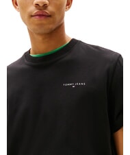 TOMMY HILFIGER TH JEANS Camiseta de manga corta con estampado de logotipo negro - camiseta - 3