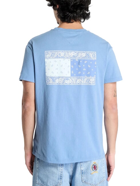 TH JEANS Camiseta con estampado de bandera de Paisley Azul Colorado - camiseta