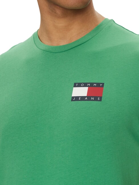 TH JEANS Camiseta de manga corta con estampado de logotipo verde costero - camiseta