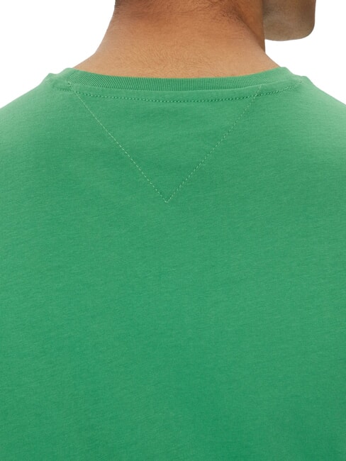 TH JEANS Camiseta de manga corta con estampado de logotipo verde costero - camiseta